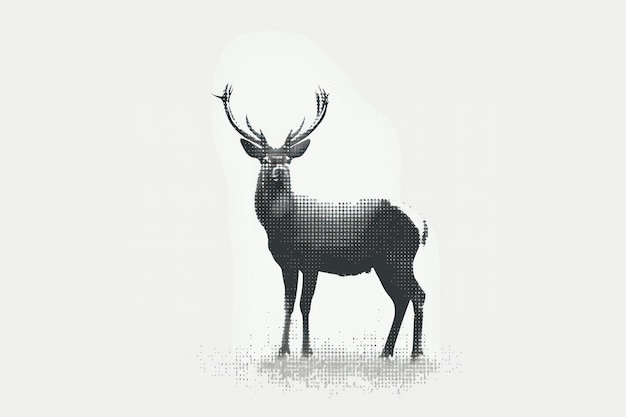 Majestic Deer Silhouette Illustration – Free Stock Photo for Download