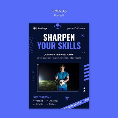 Soccer Template Design for PSD – Download Free Stock Photo