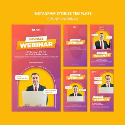 Business Webinar Instagram Stories Template – Free Download