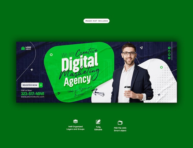 Digital Marketing Agency Facebook Cover Template – Free Download