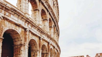 A Majestic Colosseum Against a Clean White Background – Free Download for Design Projects