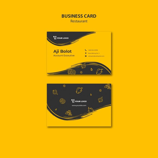 Restaurant Business Card Template – Free to Download