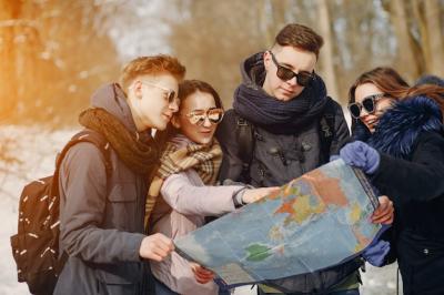 Four Tourists – Free Stock Photo for Download