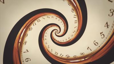 Rotating Spiral Clock Design – Free Download Stock Photo