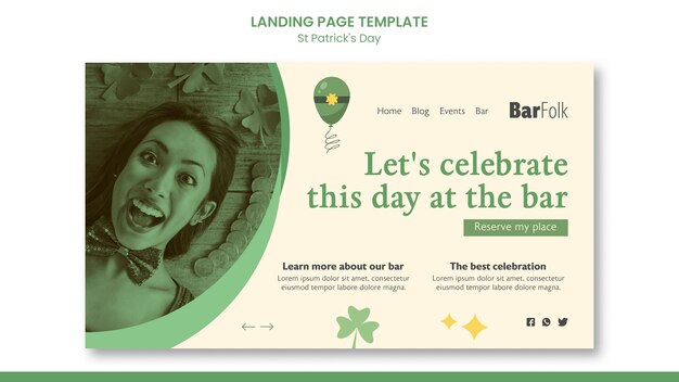 Flat Design St. Patrick’s Day Template – Free Download