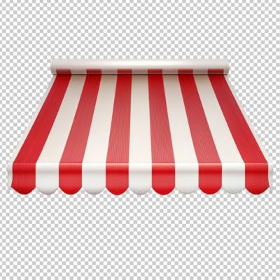 White and Red Awning with Transparent Background – Free Download