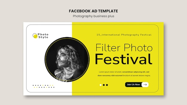 Flat Design Photography Template for Your Creative Projects – Free Download