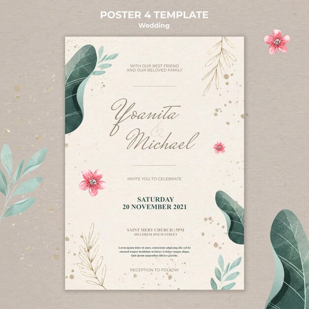 Wedding Poster Template – Free Download for Stunning Designs