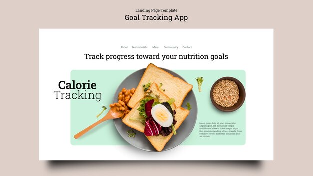 Goal Tracking App Landing Page – Free Download