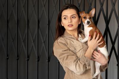 Woman and Dog Posing – Free Download, Free Stock Photo