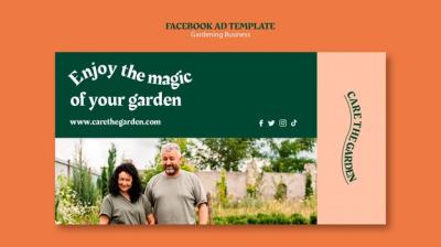 Gardening Facebook Template Design – Free to Download