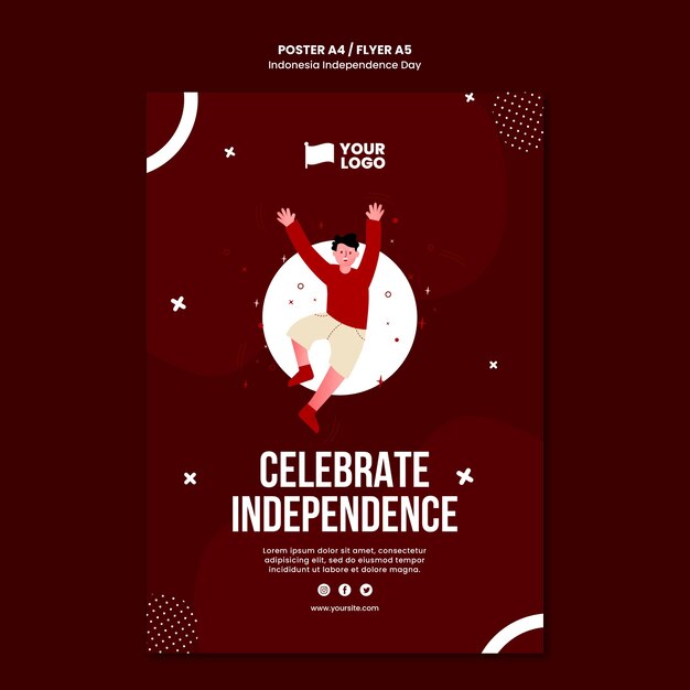 Indonesia Independence Day Poster Concept Template – Free Download