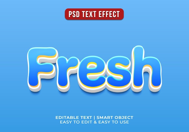 Editable Fresh Text Effect Template – Download Free Stock Photo