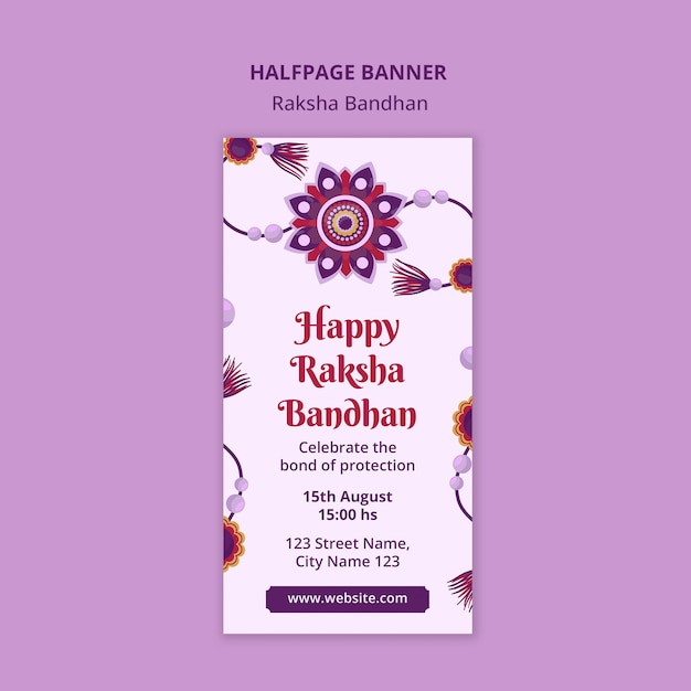 Raksha Bandhan Template Design for Creative Projects – Free Download