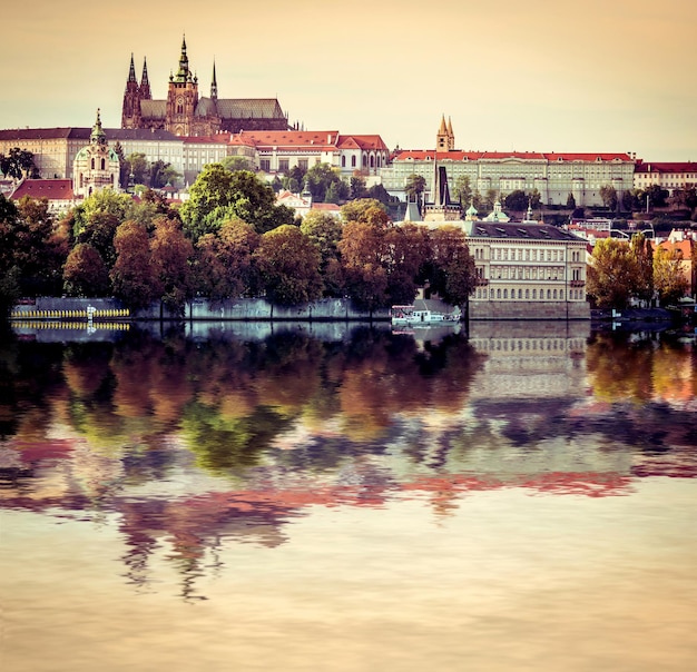 Old Town and Prague Castle by the Vltava River, Czech Republic – Free Download