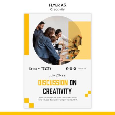 Creative Flat Design Template for Free Download