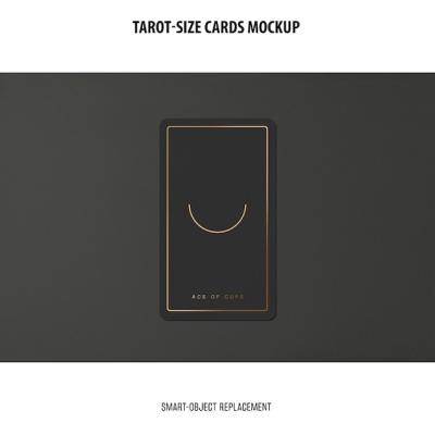 Tarot Card Mockup with Foil Stamping – Free Download