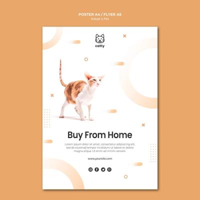 Adopt a Pet Poster Template – Free Download