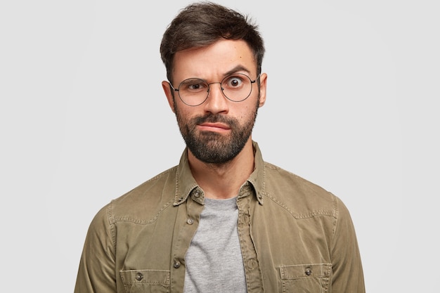 Displeased Angry European Man Expresses Negative Emotions – Free Stock Photo, Download Free