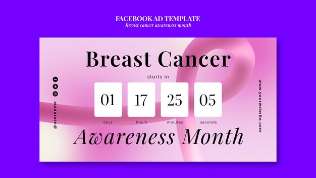 Breast Cancer Awareness Month Facebook Template – Free Download