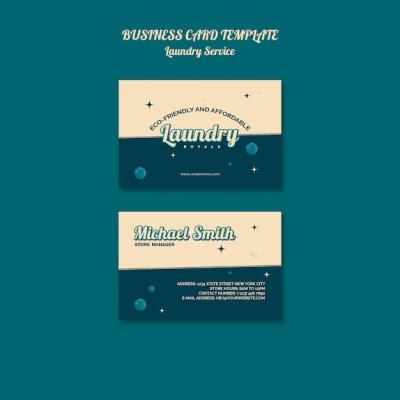 Laundry Service Business Card Template for Free Download