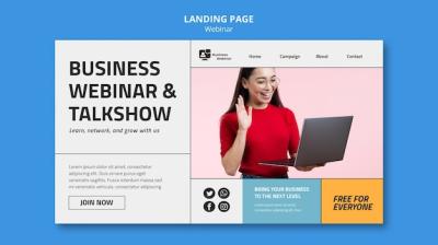 Flat Design Webinar Template – Free Download