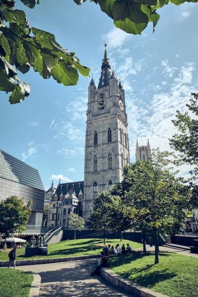 Cathedral Tower in Ghent, Belgium – Free Download