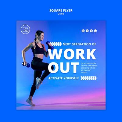 Sport Flyer Template – Free Download for PSD Templates