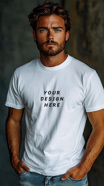 White Blank T-Shirt Mockup – Free Download