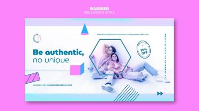 Millennials Banner Template – Free Download