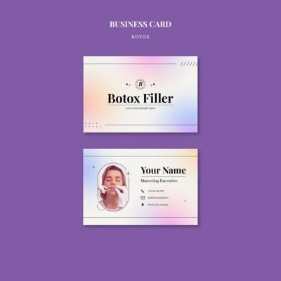 Gradient Botox Filler Business Card Template – Free Download