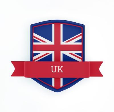 United Kingdom Flag with Banner – Free to Download