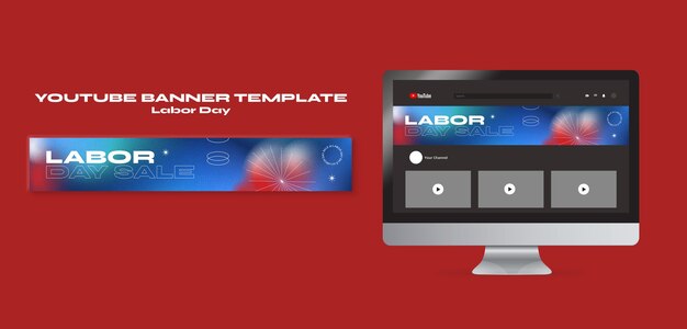 Gradient Labor Day Design Template – Free Download