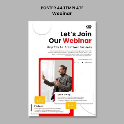 Webinar Learning Concept Poster Template – Free Download