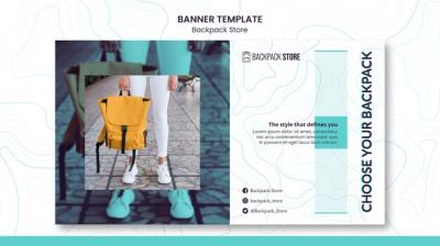 Backpack Store Banner Template – Free to Download