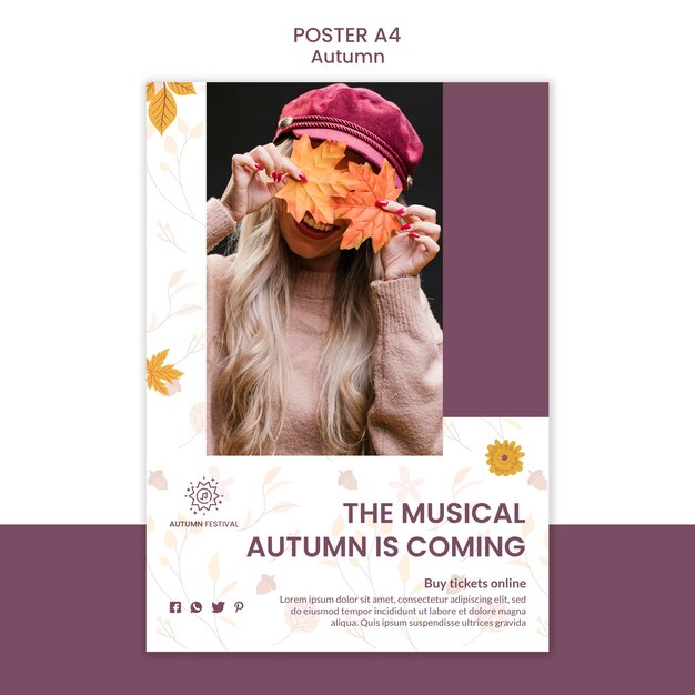 Autumn Concert Poster Design – Free Download