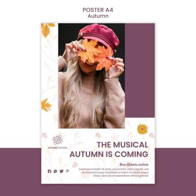 Autumn Concert Poster Design – Free Download