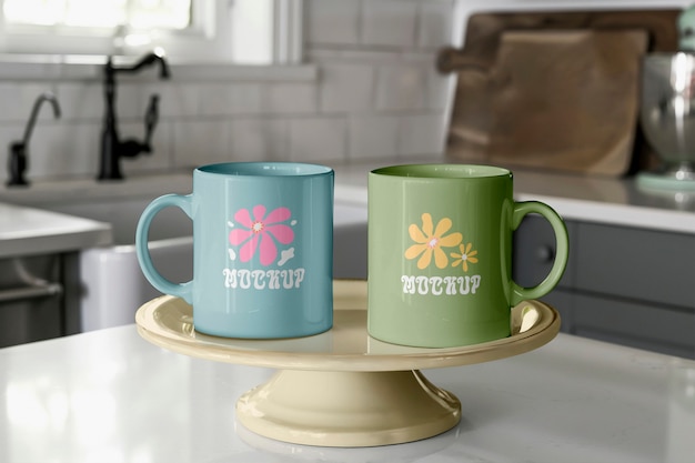 Close-Up Mug Mockup Design – Free to Download