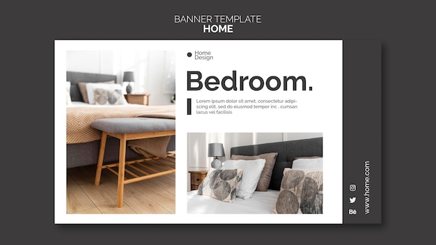 Home Interior Design Banner Template Featuring Modern Furniture – Download Free Stock Photo