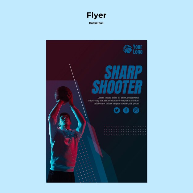 Basketball Flyer Template – Free Download, Download Free Stock Photo