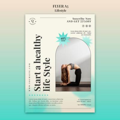 Yoga Vertical Print Template – Free Download, Download Free Stock Photo