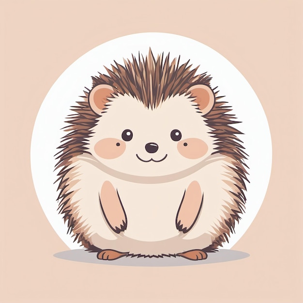 Cute Hedgehog Cartoon Illustration – Free Download