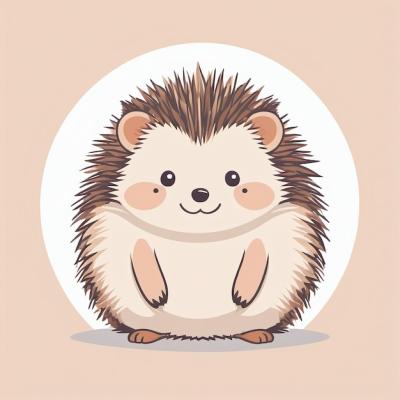 Cute Hedgehog Cartoon Illustration – Free Download