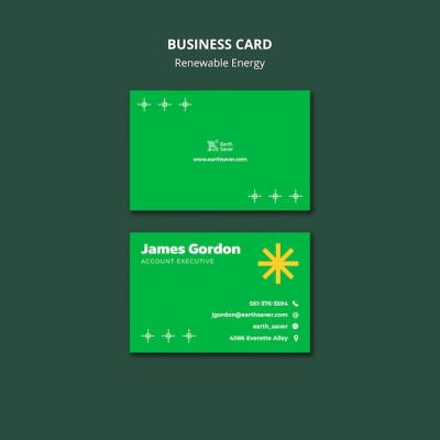 Renewable Energy Business Card – Free Download