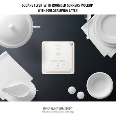 Square Flyer Mockup – Download Free Stock Photo