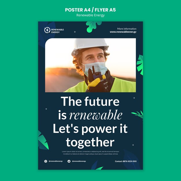 Renewable Energy Poster Template – Free Download