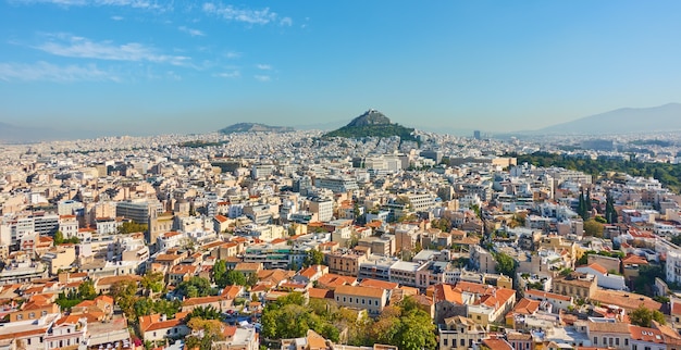 Stunning Panoramic View of Athens City in Greece – Free Stock Photo for Download