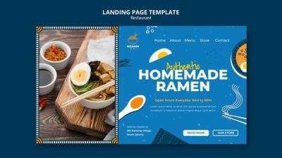 Delicious Homemade Ramen Landing Page Template – Free Download