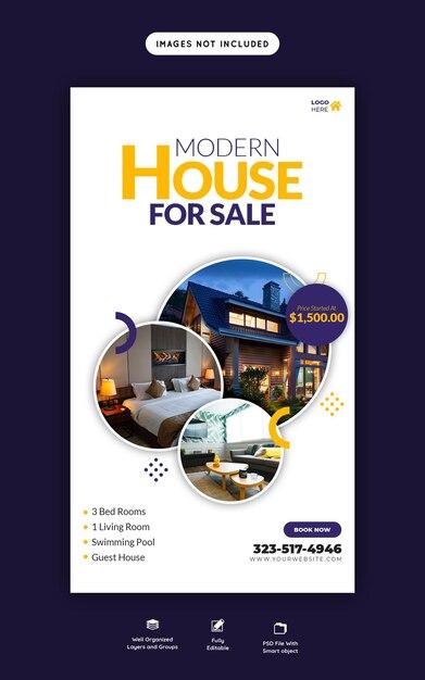 Real Estate House Property Instagram and Facebook Story Template – Free Download