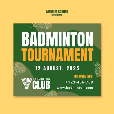 Badminton Template Design – Download Free Stock Photo